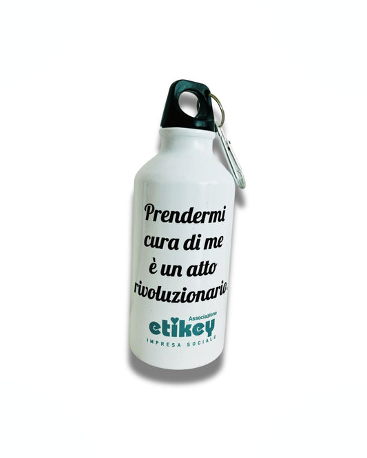 Borraccia in alluminio con moschettone 400ml