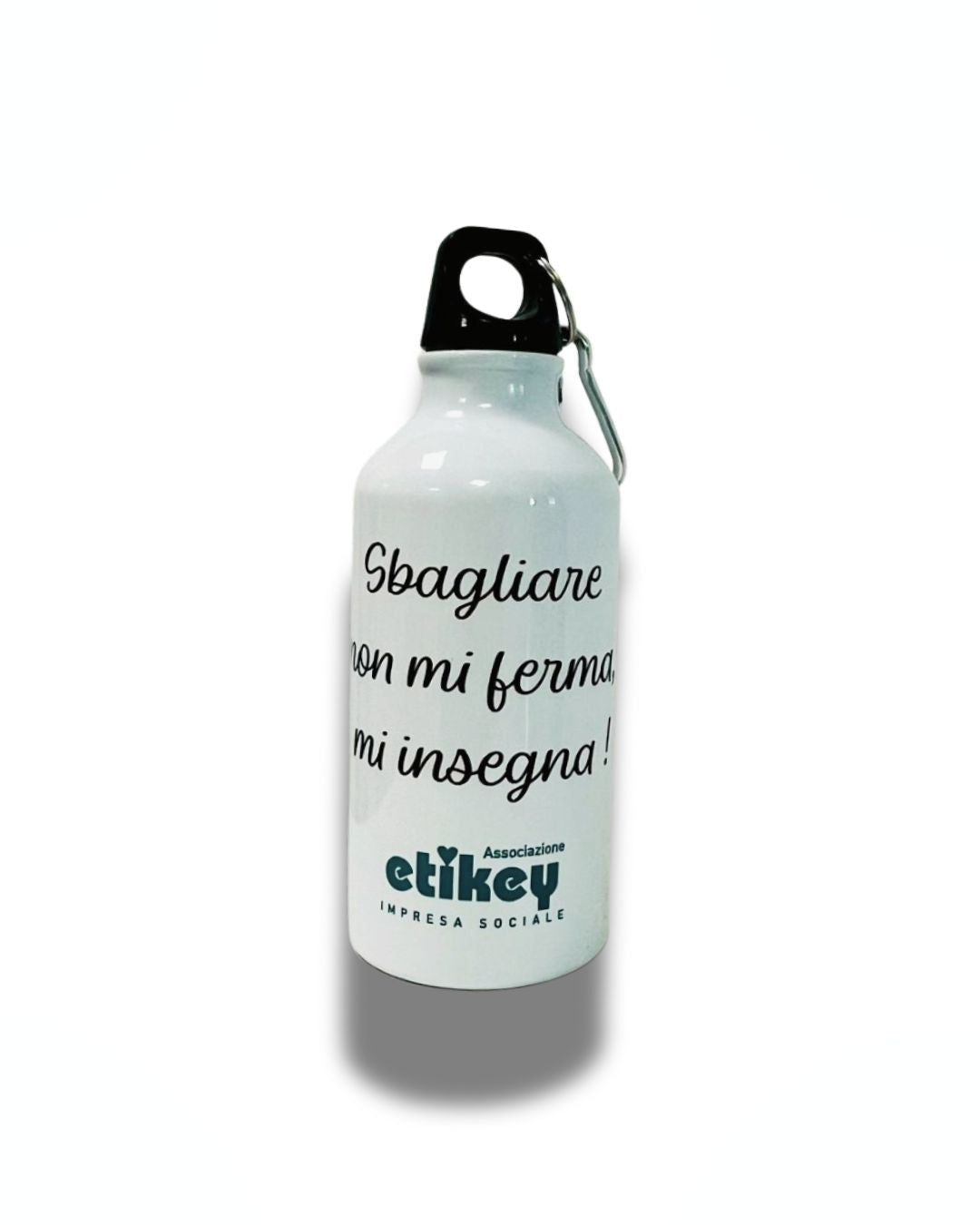 Borraccia in alluminio con moschettone 400ml